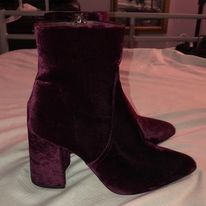 Velvet burgundy Steve Madden heels